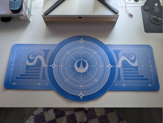 Blue compass Deskmat