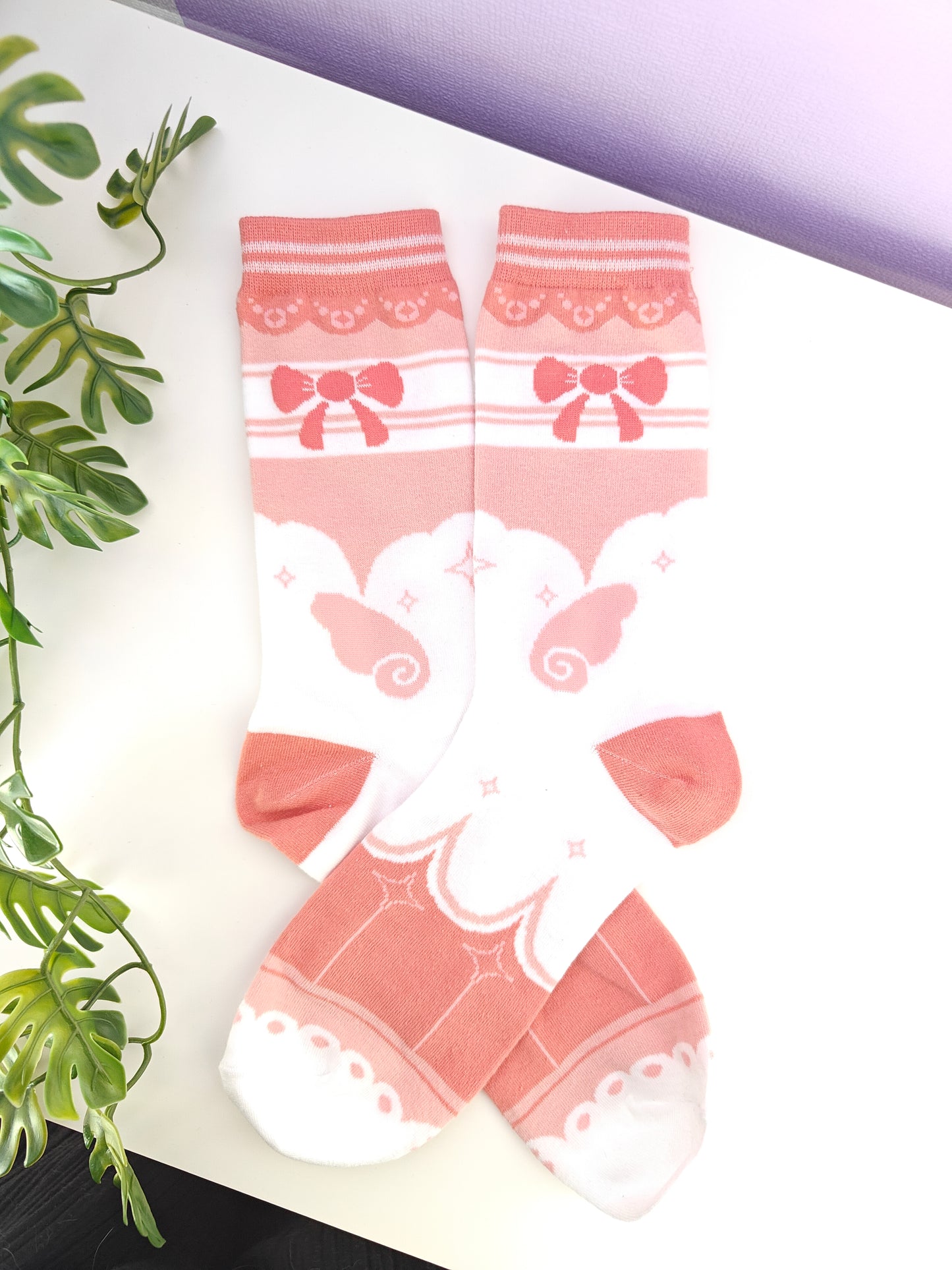 Orange magical girl socks (EU 38–42)