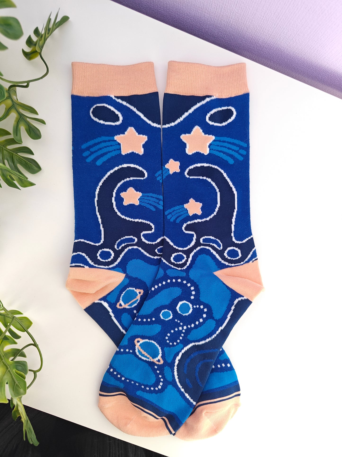 Blue Galaxy socks (EU 38–42)