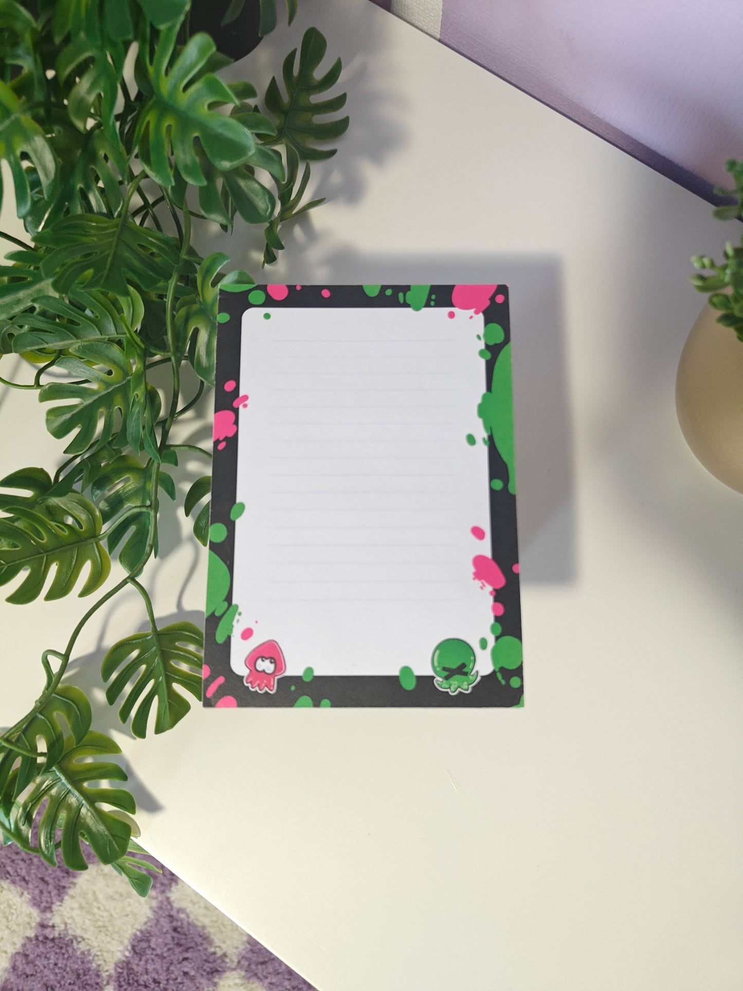 Notepad A6 green pink