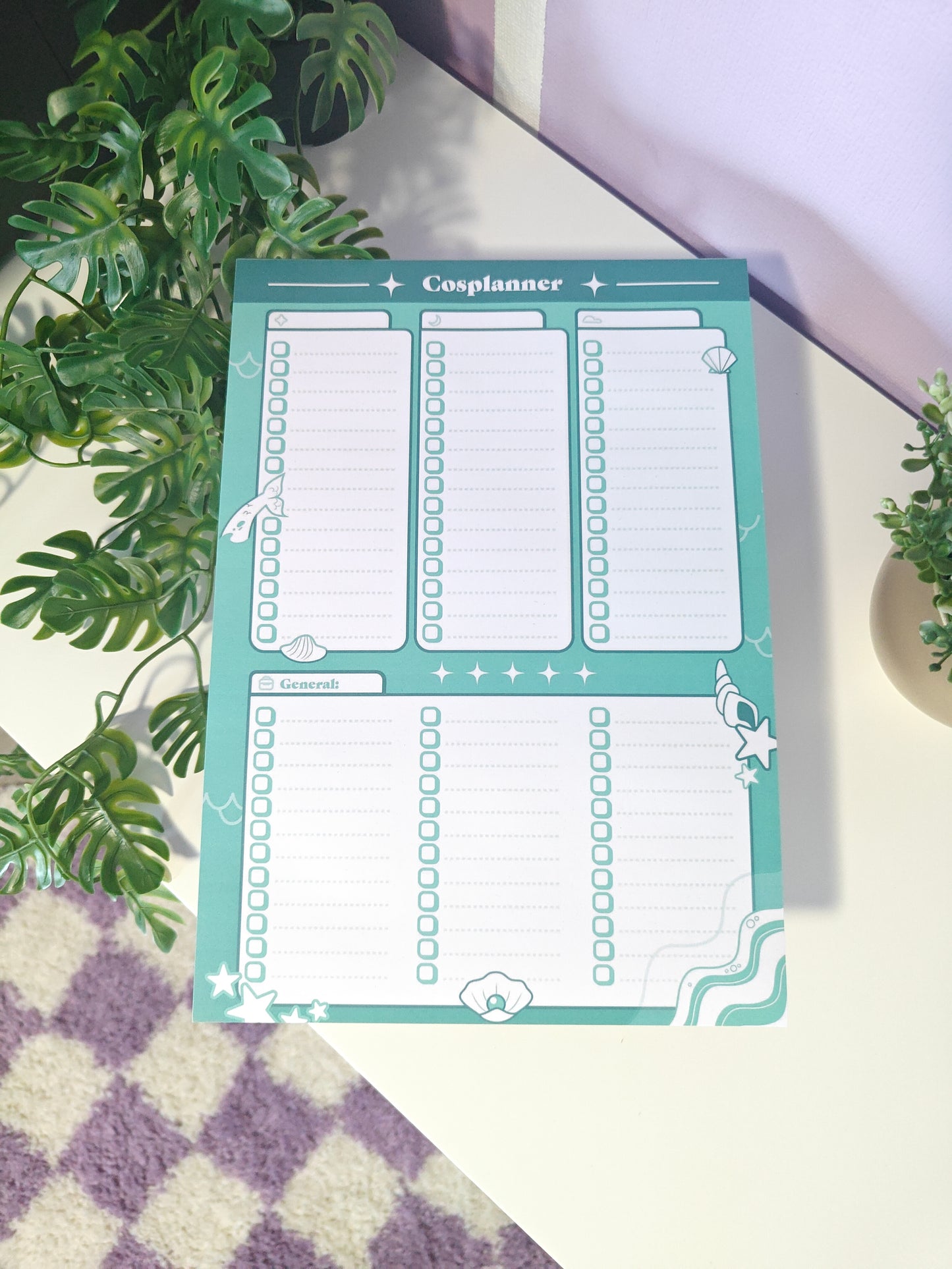 Cosplanner A4 notepad Teal