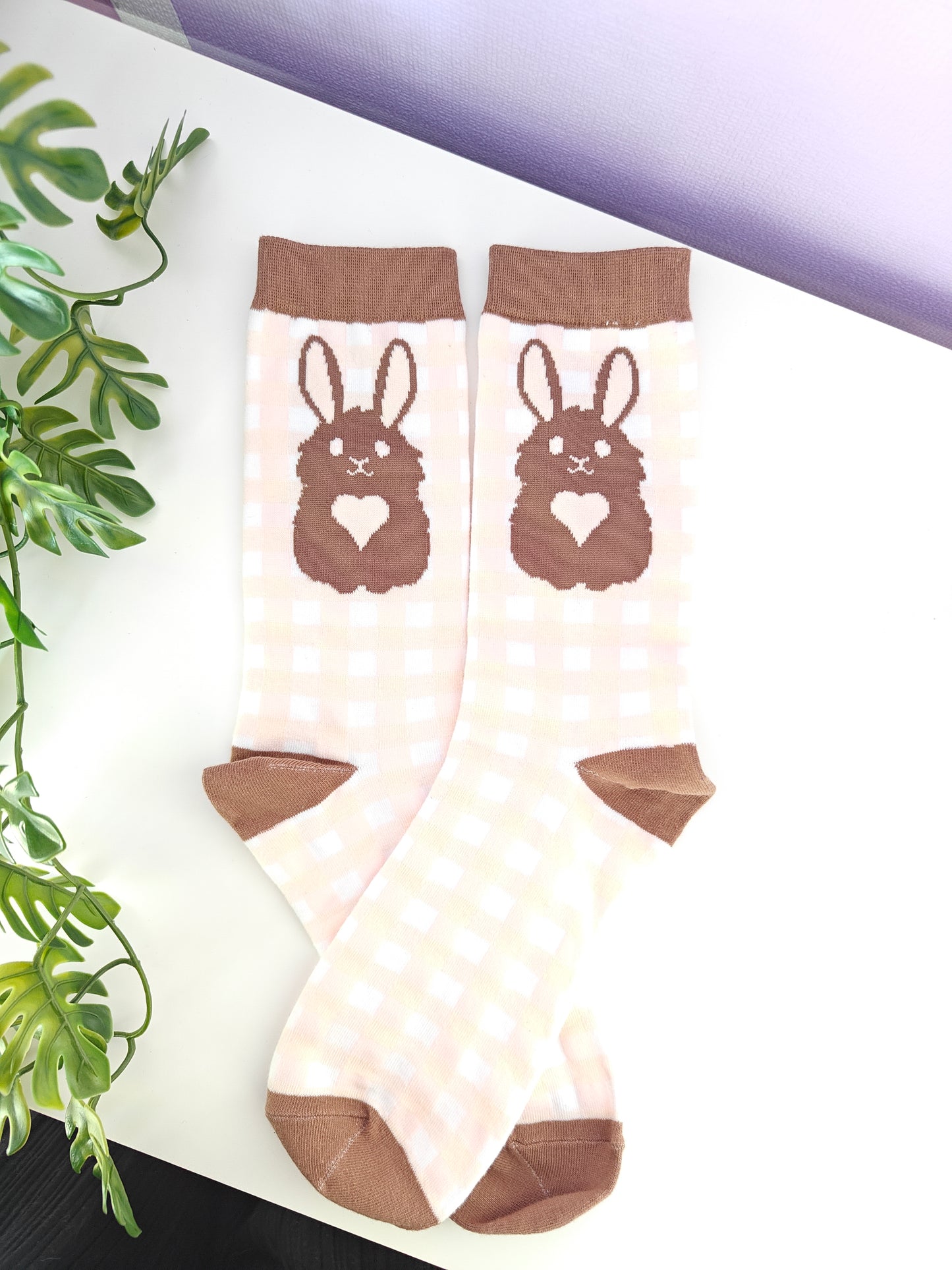 Brown bunny socks  (EU 38–42)