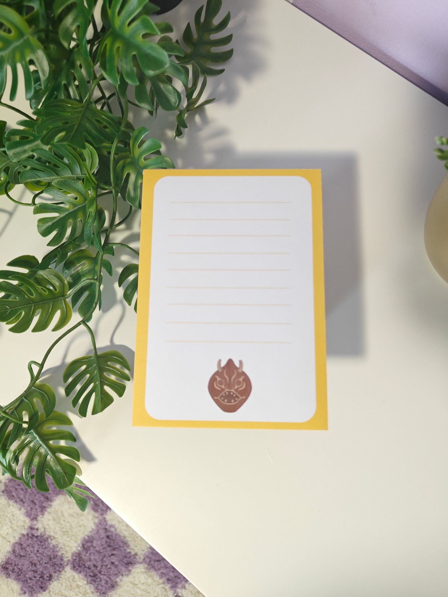Notepad A6 Yellow mask
