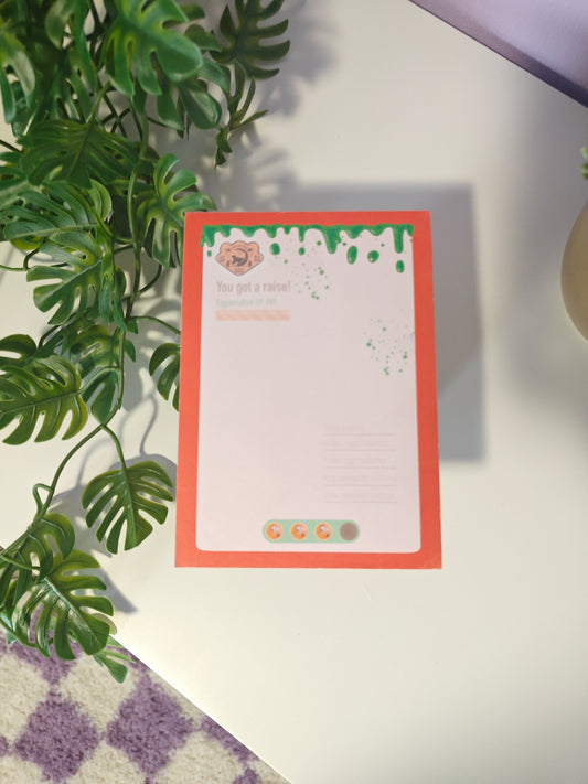 Notepad A6 Orange green