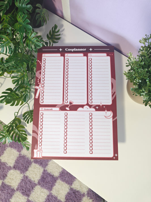 Cosplanner A4 notepad Bordeaux