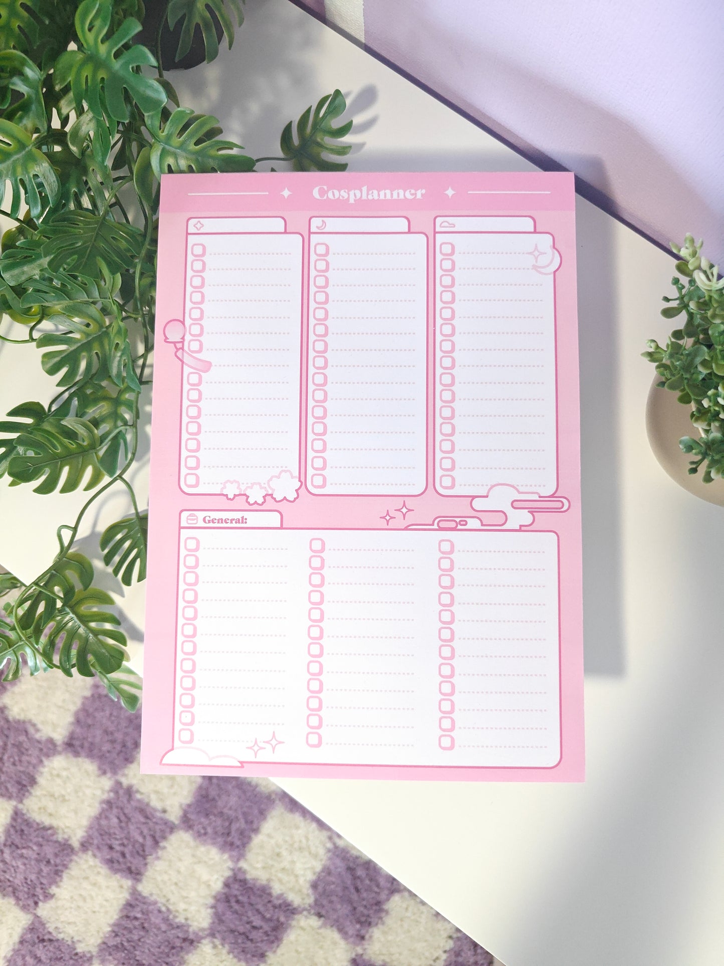 Cosplanner A4 notepad Pink
