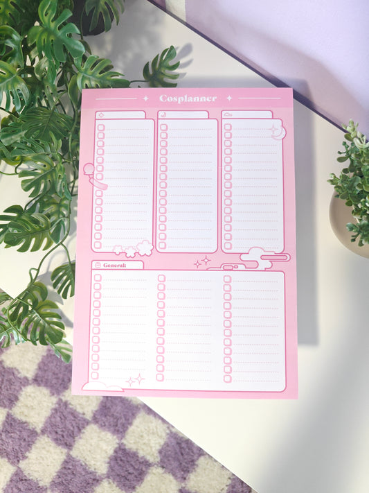 Cosplanner A4 notepad Pink