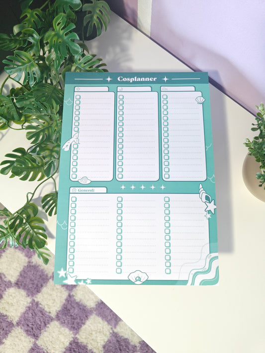 Cosplanner A4 notepad Teal