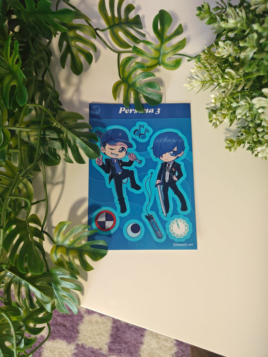 Stickersheet blue academy