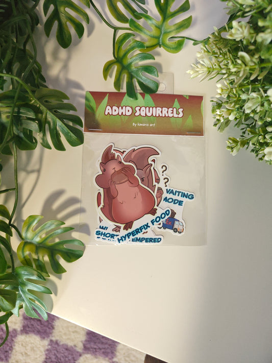 Adhd squirrels vol.1 Sticker Pack