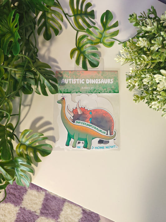 Autistic dinosaurus vol.1 Sticker Pack