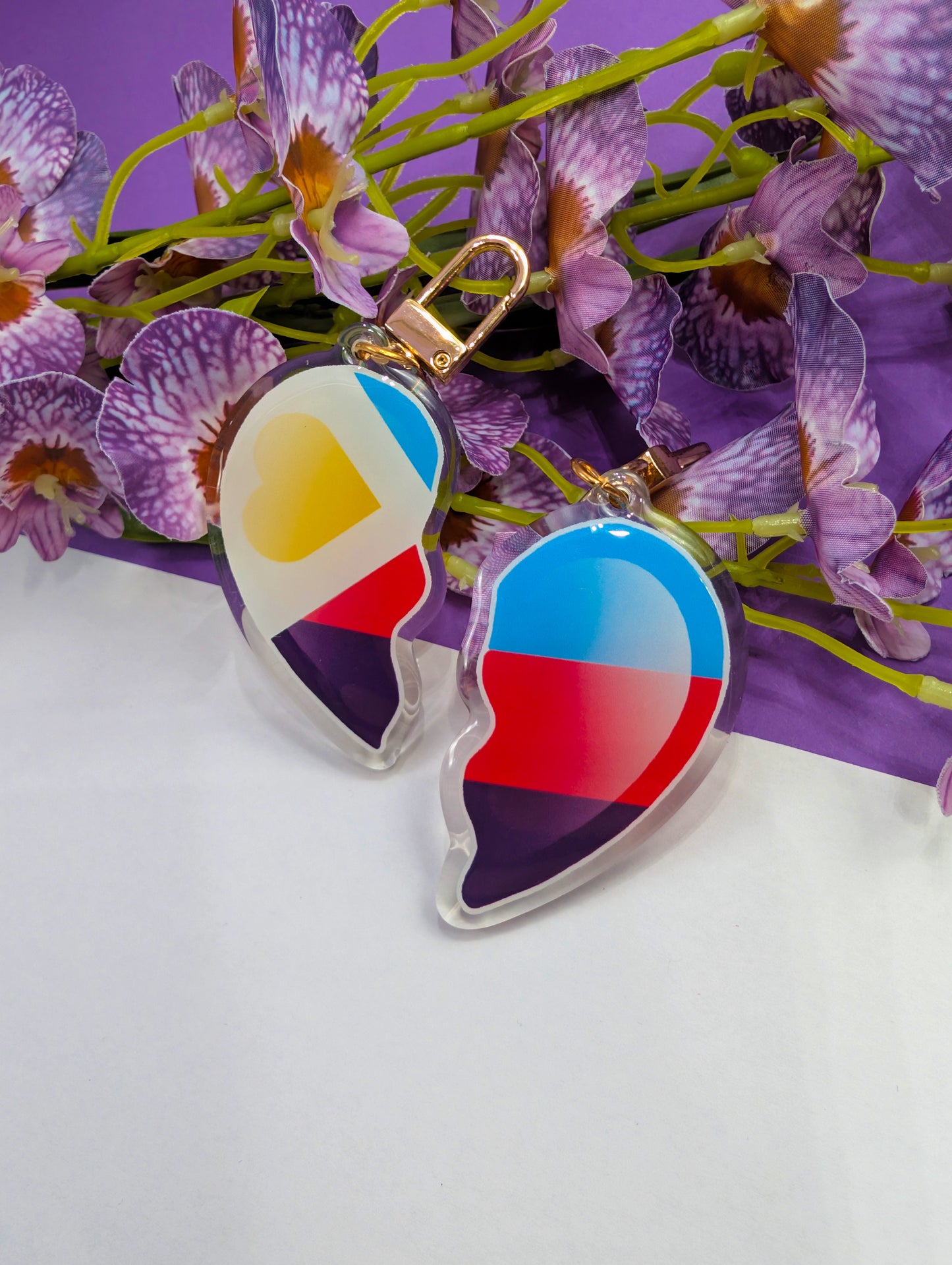 Acrylic charm Charming hearts